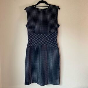 Banana Republic Midi Sheath Dress, Size 6, Black & Gray, Classic, Professional